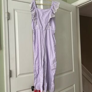 Old Navy Lilac Eyelet Ruffle Jumpsuit